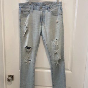 Men's AG Jeans The Dylan Light Wash Ripped Slim Skinny 32x32